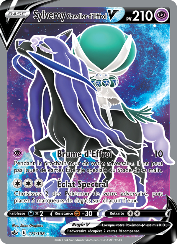 Sylveroy Cavalier d'Effroi V 171 — Règne de Glace (French Pokémon TCG card)