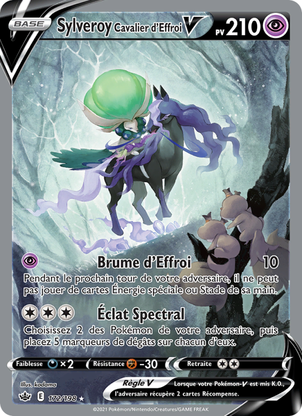 Sylveroy Cavalier d'Effroi V 172 — Règne de Glace (French Pokémon TCG card)