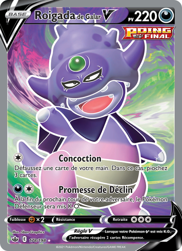 Roigada de Galar V 178 — Règne de Glace (French Pokémon TCG card)