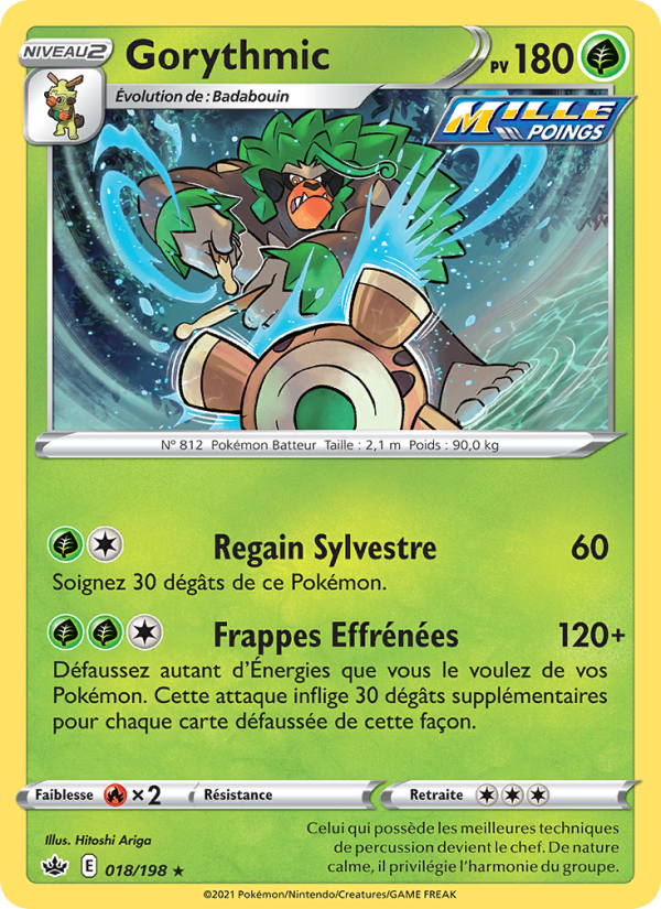 Gorythmic 18 — Règne de Glace (French Pokémon TCG card)