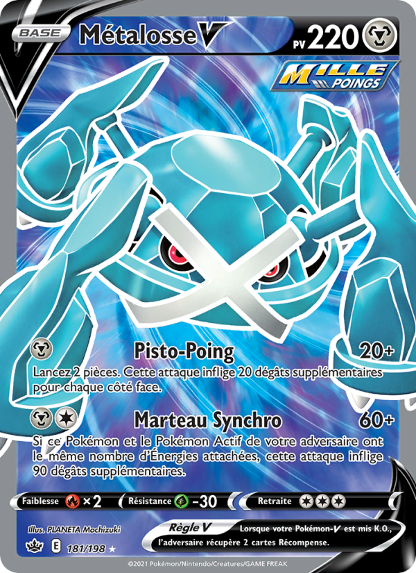 Métalosse V 181 — Règne de Glace (French Pokémon TCG card)