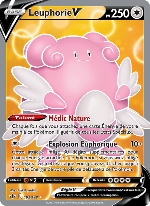 Leuphorie V 182 — Règne de Glace (French Pokémon TCG card)