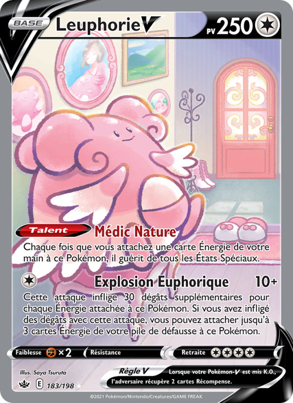 Leuphorie V 183 — Règne de Glace (French Pokémon TCG card)