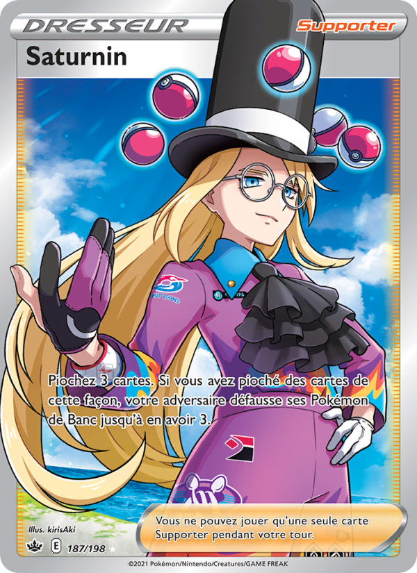 Saturnin 187 — Règne de Glace (French Pokémon TCG card)