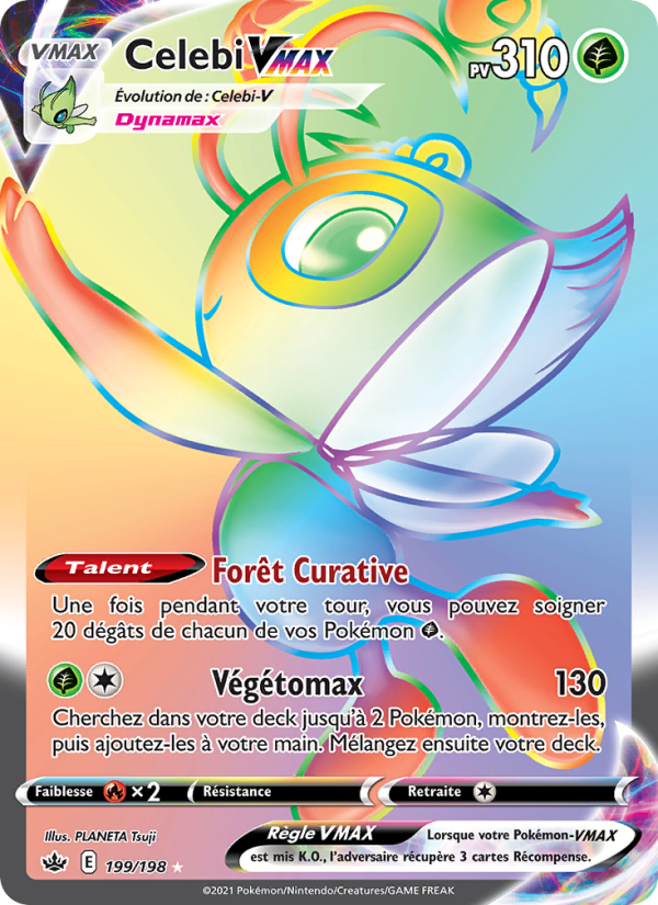 Celebi VMAX 199 — Règne de Glace (French Pokémon TCG card)