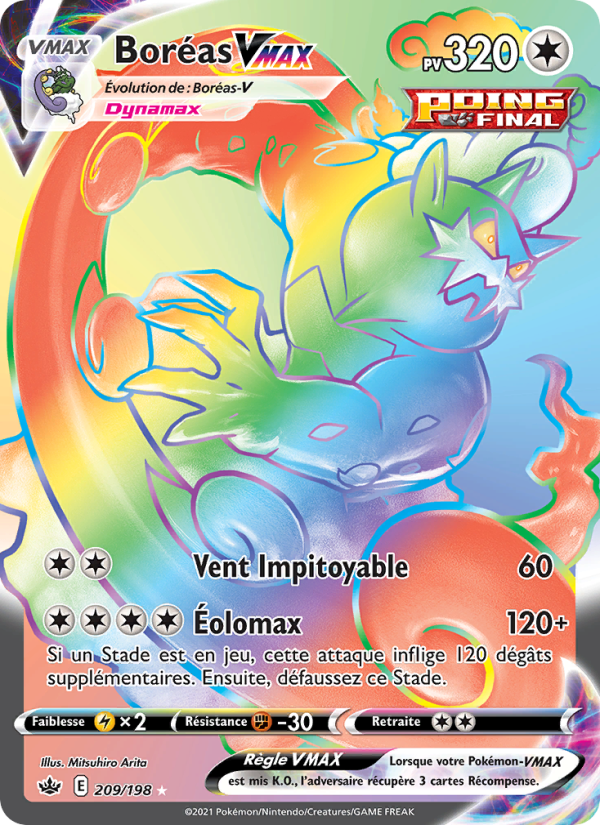 Boréas VMAX 209 — Règne de Glace (French Pokémon TCG card)