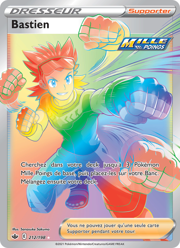 Bastien 212 — Règne de Glace (French Pokémon TCG card)