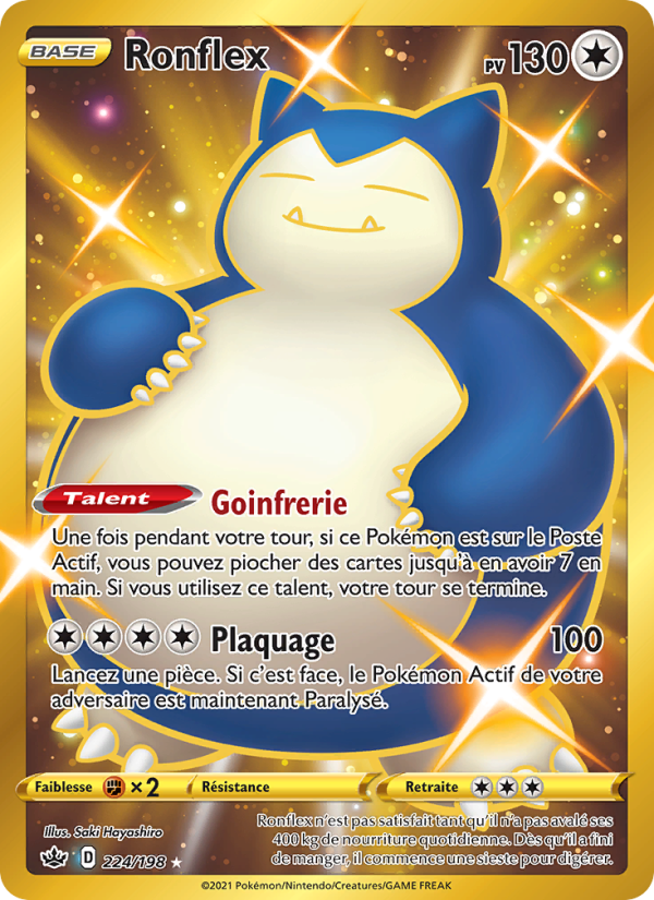 Ronflex 224 — Règne de Glace (French Pokémon TCG card)