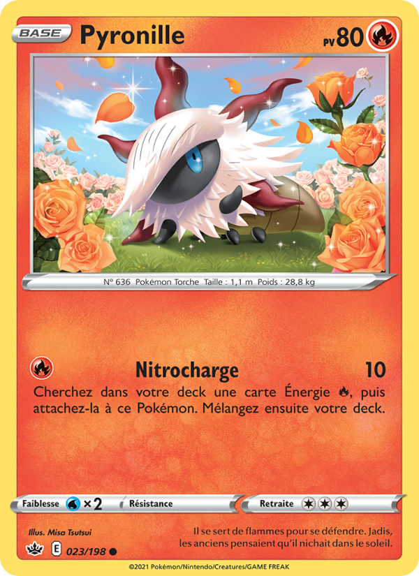 Pyronille 23 — Règne de Glace (French Pokémon TCG card)