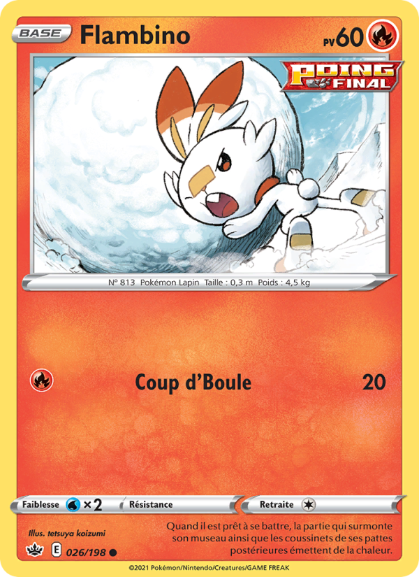 Flambino 26 — Règne de Glace (French Pokémon TCG card)