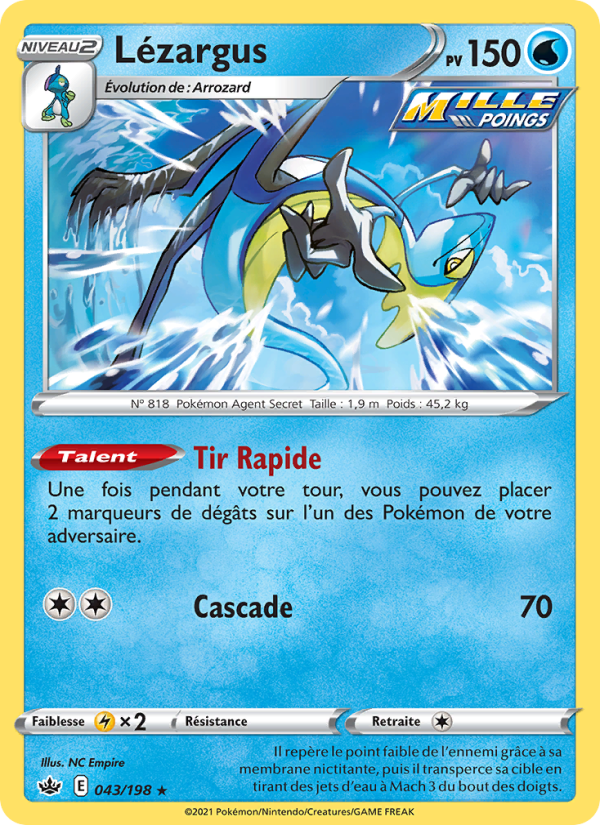 Lézargus 43 — Règne de Glace (French Pokémon TCG card)