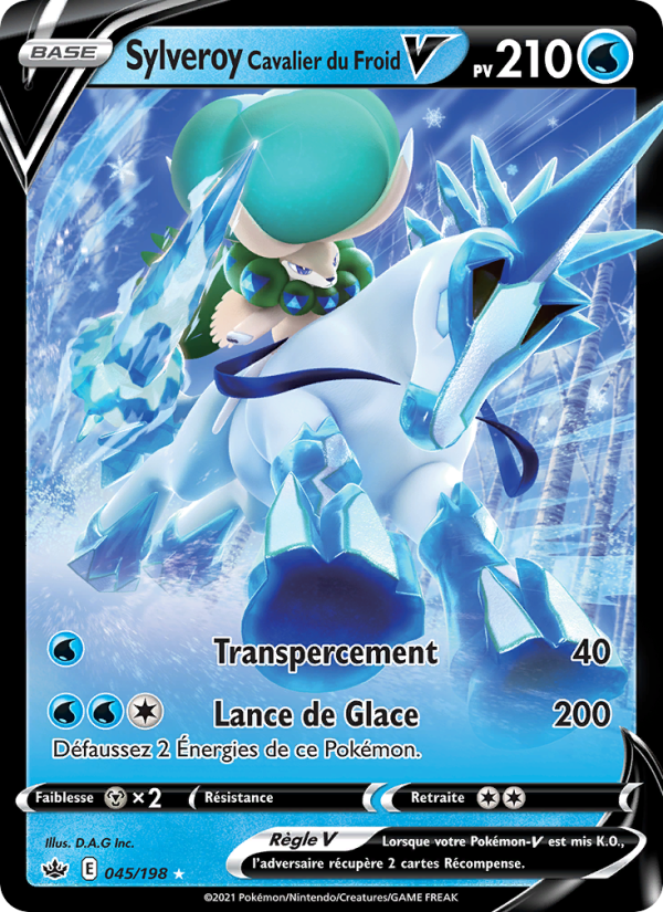Sylveroy Cavalier du Froid V 45 — Règne de Glace (French Pokémon TCG card)