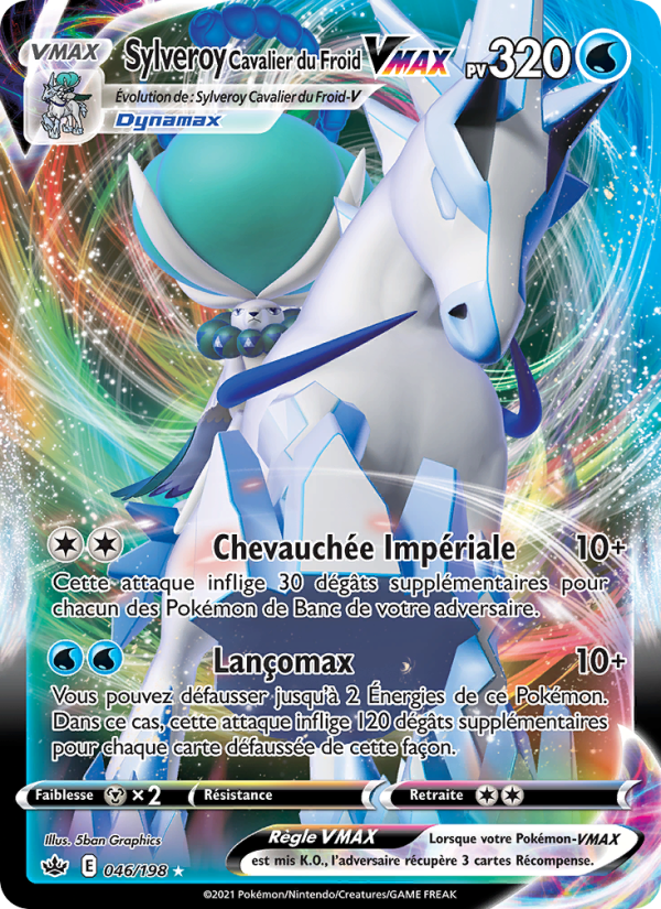 Sylveroy Cavalier du Froid VMAX 46 — Règne de Glace (French Pokémon TCG card)
