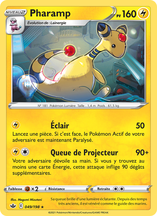 Pharamp 49 — Règne de Glace (French Pokémon TCG card)