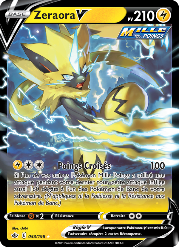 Zeraora V 53 — Règne de Glace (French Pokémon TCG card)
