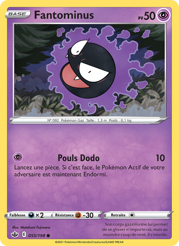 Fantominus 55 — Règne de Glace (French Pokémon TCG card)