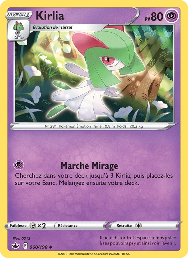 Kirlia 60 — Règne de Glace (French Pokémon TCG card)