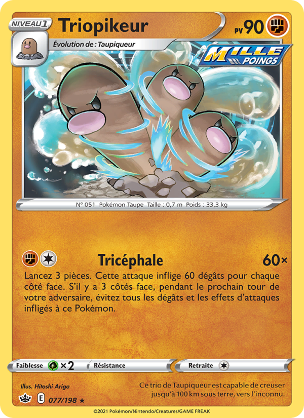 Triopikeur 77 — Règne de Glace (French Pokémon TCG card)