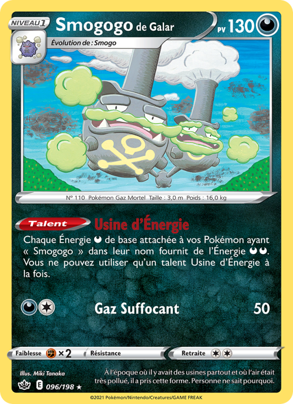 Smogogo de Galar 96 — Règne de Glace (French Pokémon TCG card)