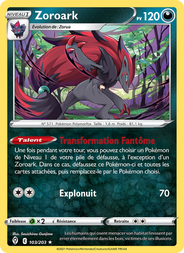 Zoroark 103 — Évolution Céleste (French Pokémon TCG card)