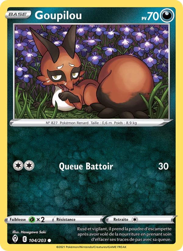 Goupilou 104 — Évolution Céleste (French Pokémon TCG card)