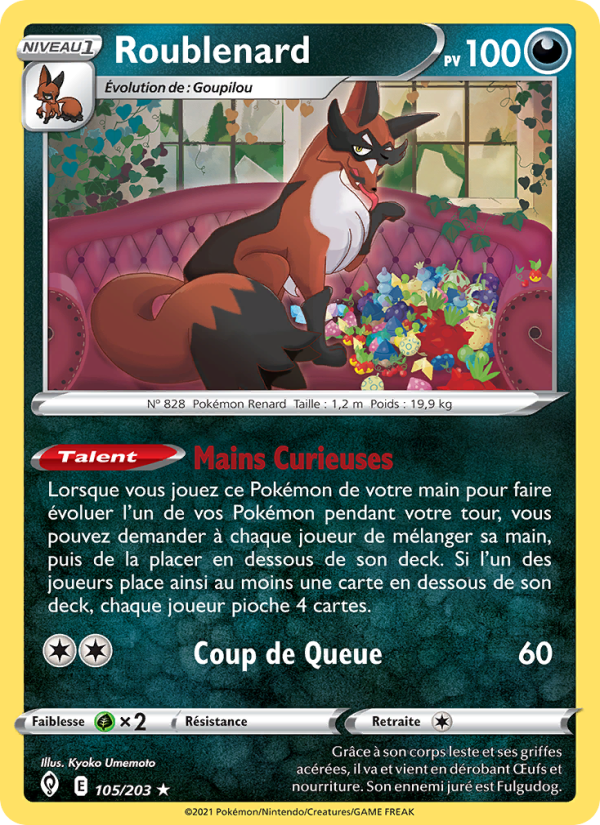 Roublenard 105 — Évolution Céleste (French Pokémon TCG card)