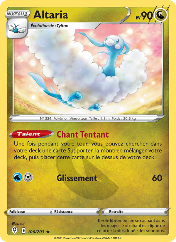 Altaria 106 — Évolution Céleste (French Pokémon TCG card)