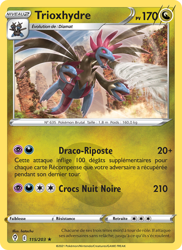Trioxhydre 115 — Évolution Céleste (French Pokémon TCG card)