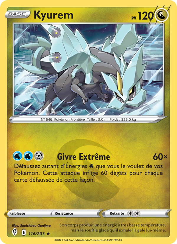 Kyurem 116 — Évolution Céleste (French Pokémon TCG card)