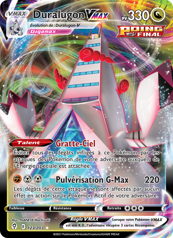Duralugon VMAX 123 — Évolution Céleste (French Pokémon TCG card)