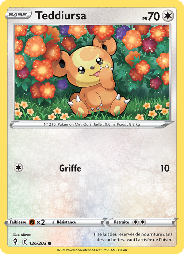 Teddiursa 126 — Évolution Céleste (French Pokémon TCG card)