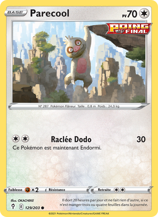 Parecool 129 — Évolution Céleste (French Pokémon TCG card)