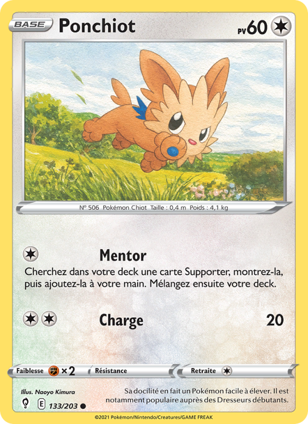Ponchiot 133 — Évolution Céleste (French Pokémon TCG card)