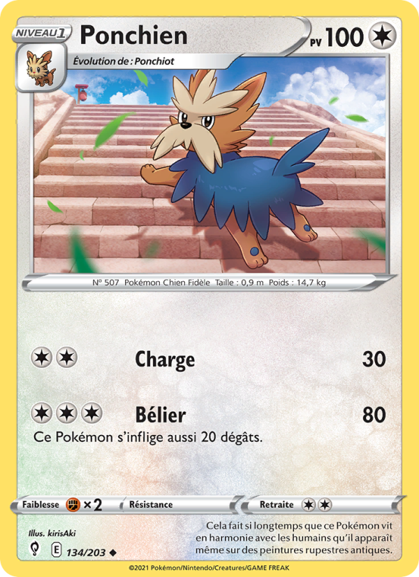 Ponchien 134 — Évolution Céleste (French Pokémon TCG card)