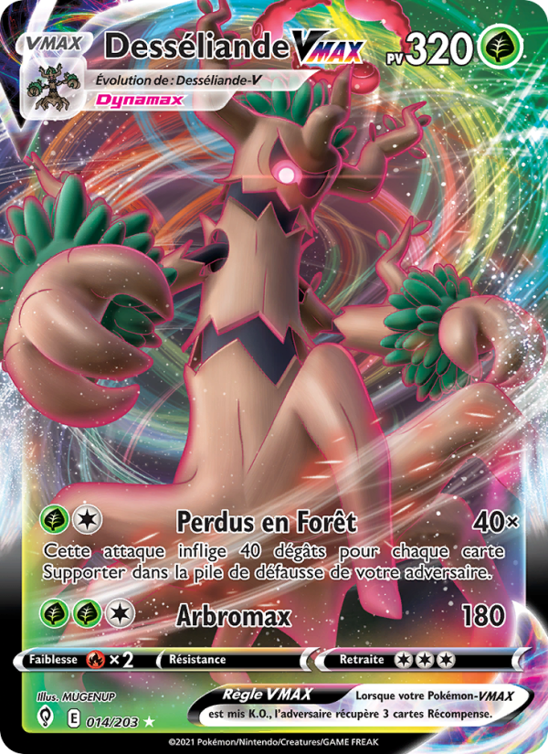 Desséliande VMAX 14 — Évolution Céleste (French Pokémon TCG card)