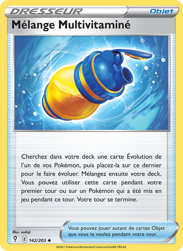 Mélange Multivitaminé 142 — Évolution Céleste (French Pokémon TCG card)