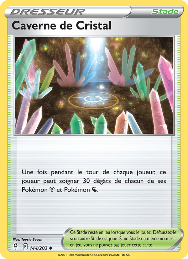 Caverne de Cristal 144 — Évolution Céleste (French Pokémon TCG card)