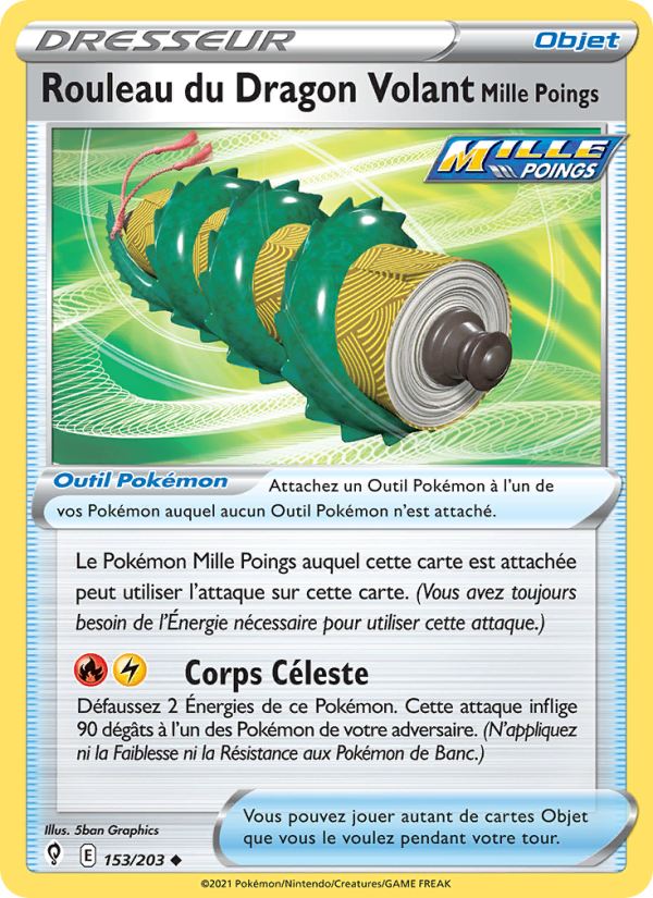 Rouleau du Dragon Volant Mille Poings 153 — Évolution Céleste (French Pokémon TCG card)