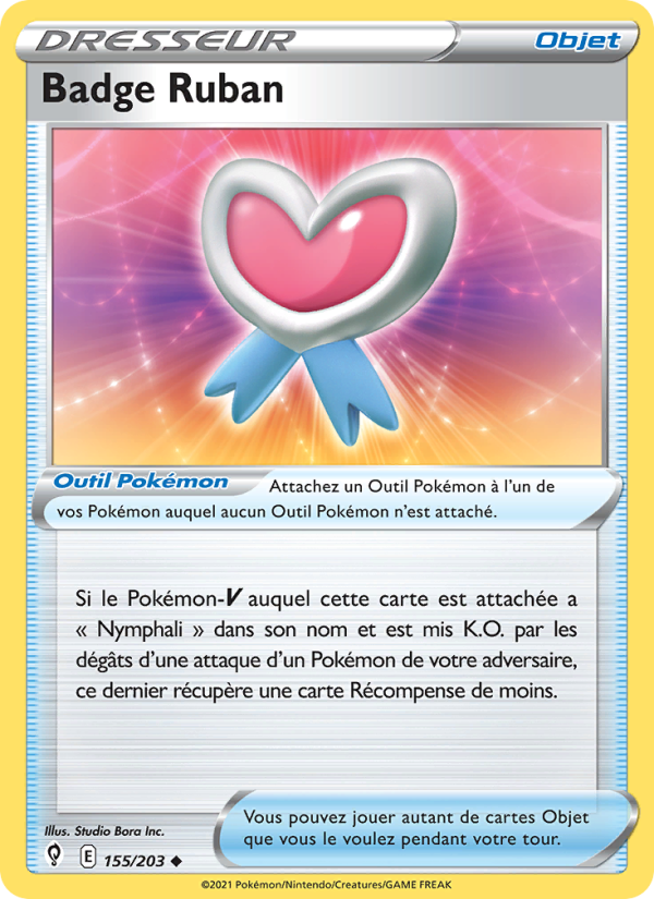 Badge Ruban 155 — Évolution Céleste (French Pokémon TCG card)