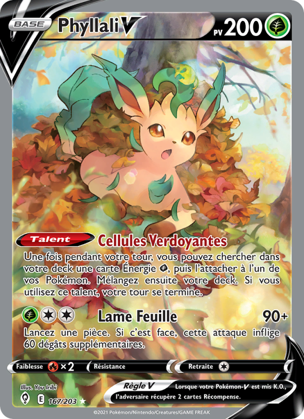 Phyllali V 167 — Évolution Céleste (French Pokémon TCG card)