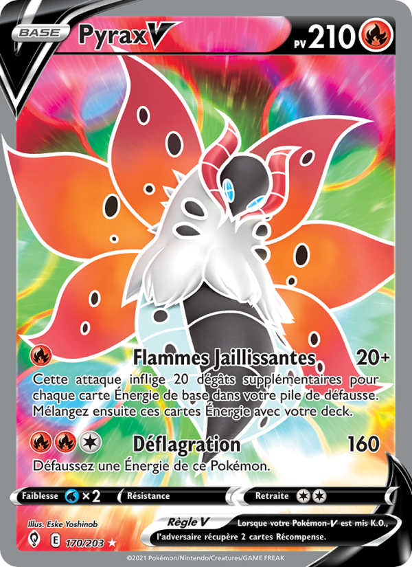 Pyrax V 170 — Évolution Céleste (French Pokémon TCG card)
