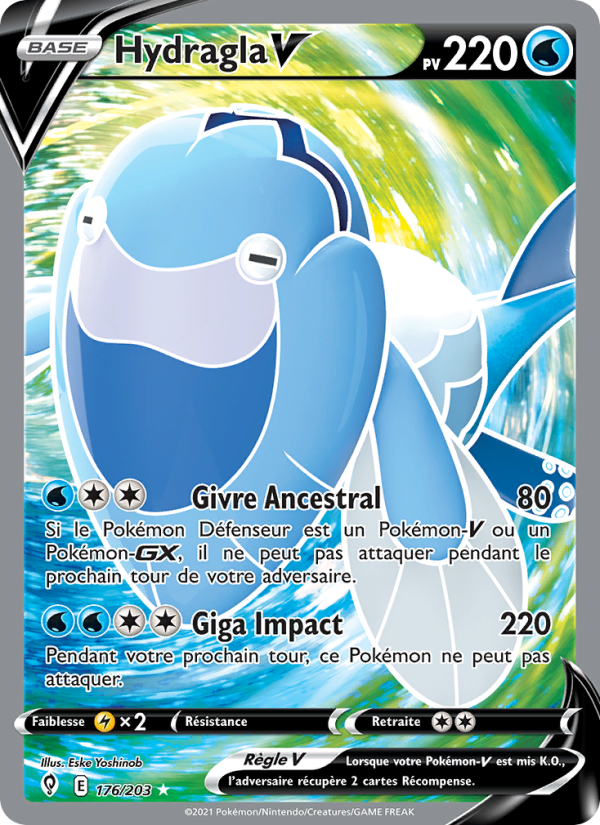 Hydragla V 176 — Évolution Céleste (French Pokémon TCG card)