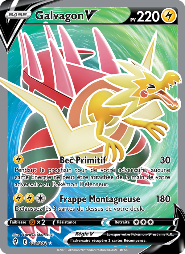 Galvagon V 178 — Évolution Céleste (French Pokémon TCG card)