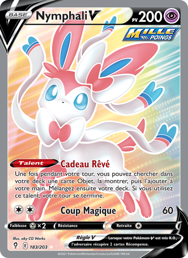 Nymphali V 183 — Évolution Céleste (French Pokémon TCG card)