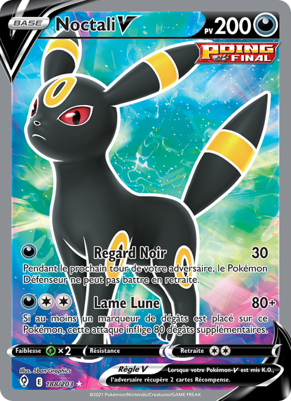 Noctali V 188 — Évolution Céleste (French Pokémon TCG card)
