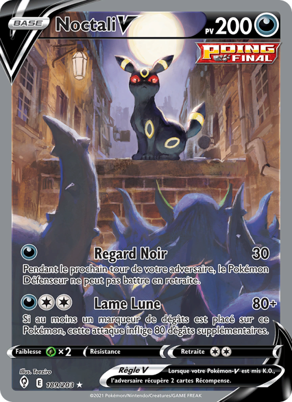 Noctali V 189 — Évolution Céleste (French Pokémon TCG card)