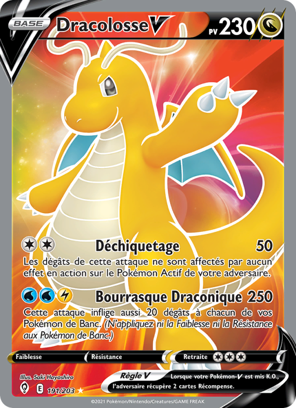 Dracolosse V 191 — Évolution Céleste (French Pokémon TCG card)
