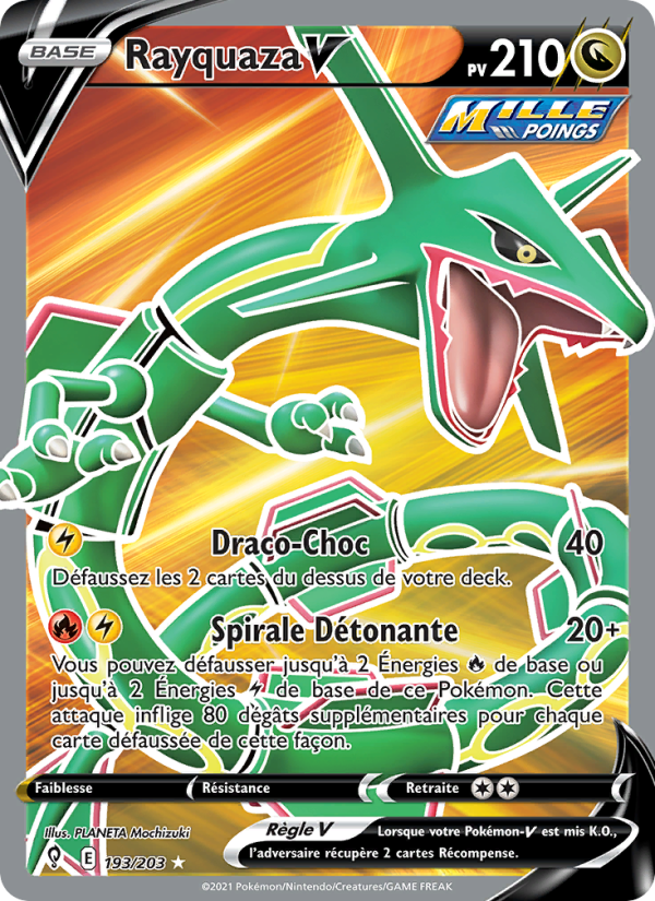 Rayquaza V 193 — Évolution Céleste (French Pokémon TCG card)