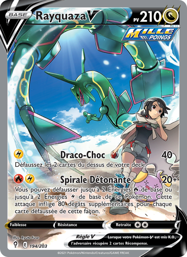 Rayquaza V 194 — Évolution Céleste (French Pokémon TCG card)