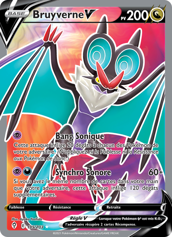 Bruyverne V 195 — Évolution Céleste (French Pokémon TCG card)